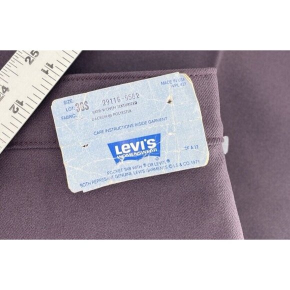 Vintage Levi’s Womenswear High Rise Purple Dress Pants Deadstock 38S See Photos - Picture 4 of 14